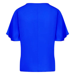 Electric Blue Flare Sleeve Top