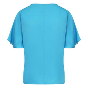 Turquoise Flare Sleeve Top