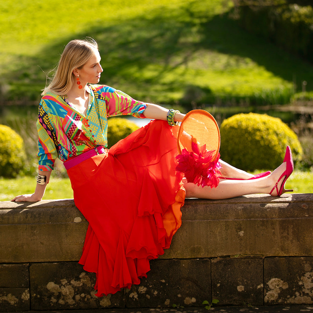 Pink Gloria Slingback Kitten Heel Shoes