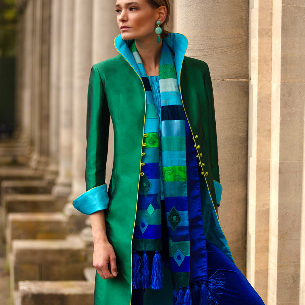 Green/Ice Reversible Long Holden Jacket