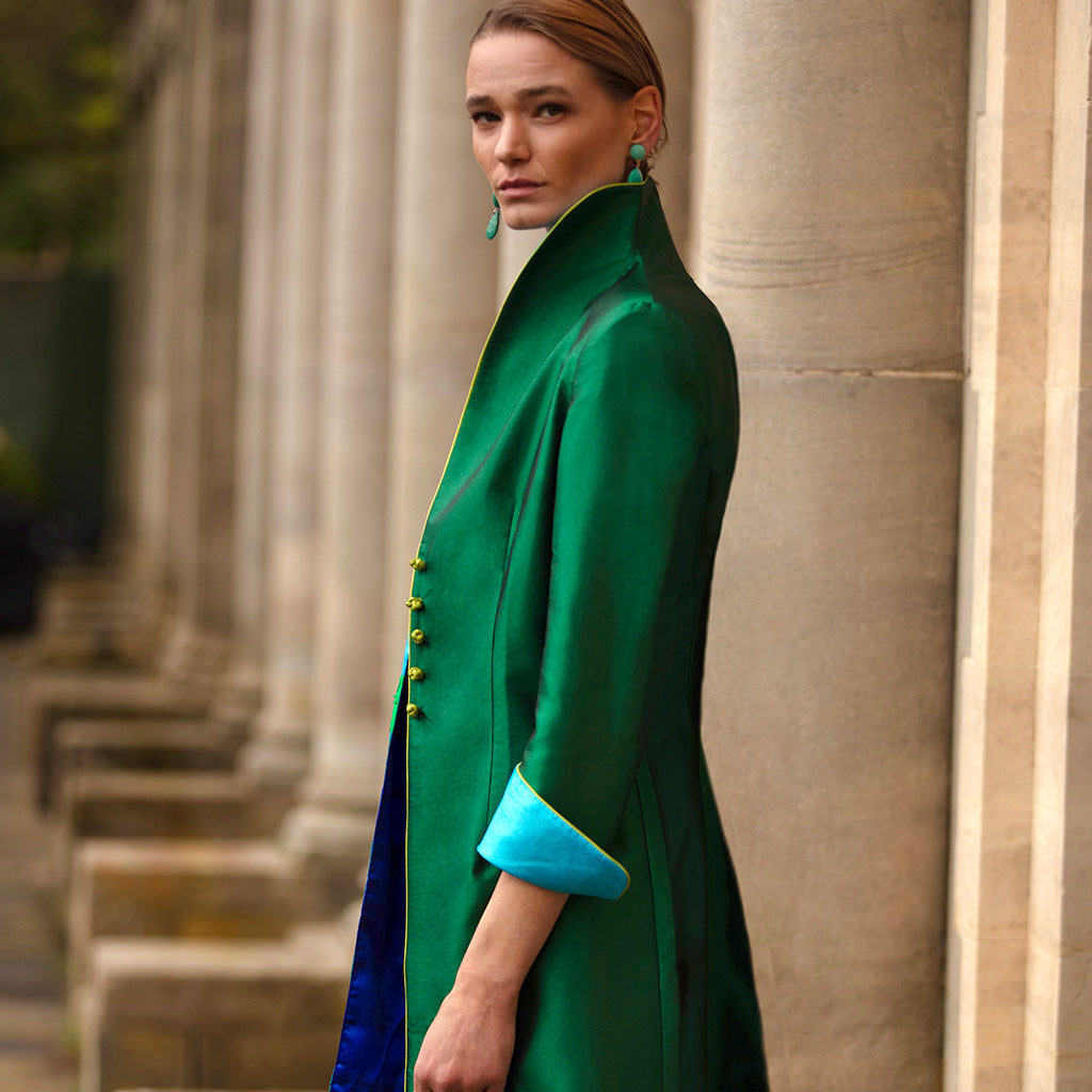 Green/Ice Reversible Long Holden Jacket