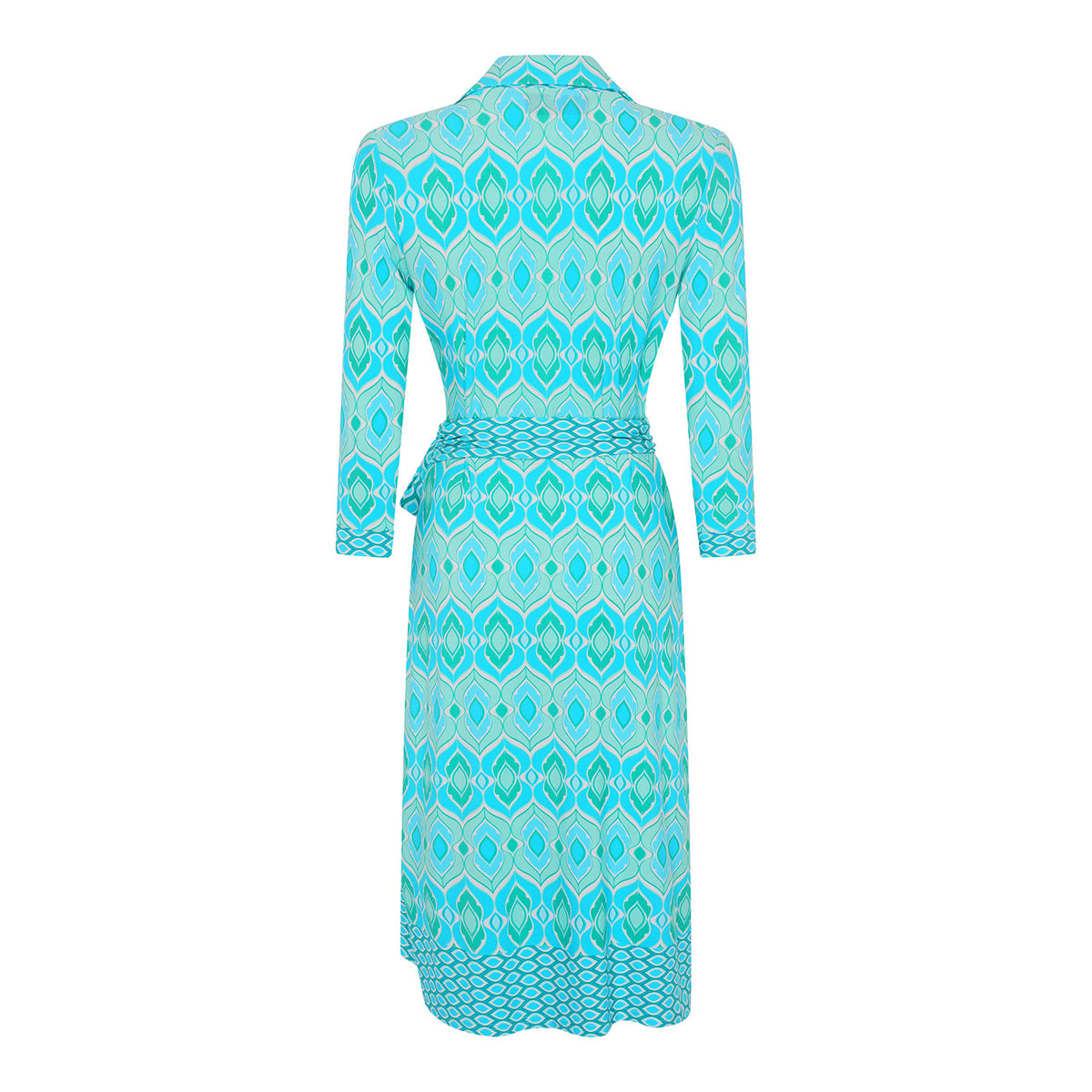 Aqua Mirage Stretch Wrap Dress