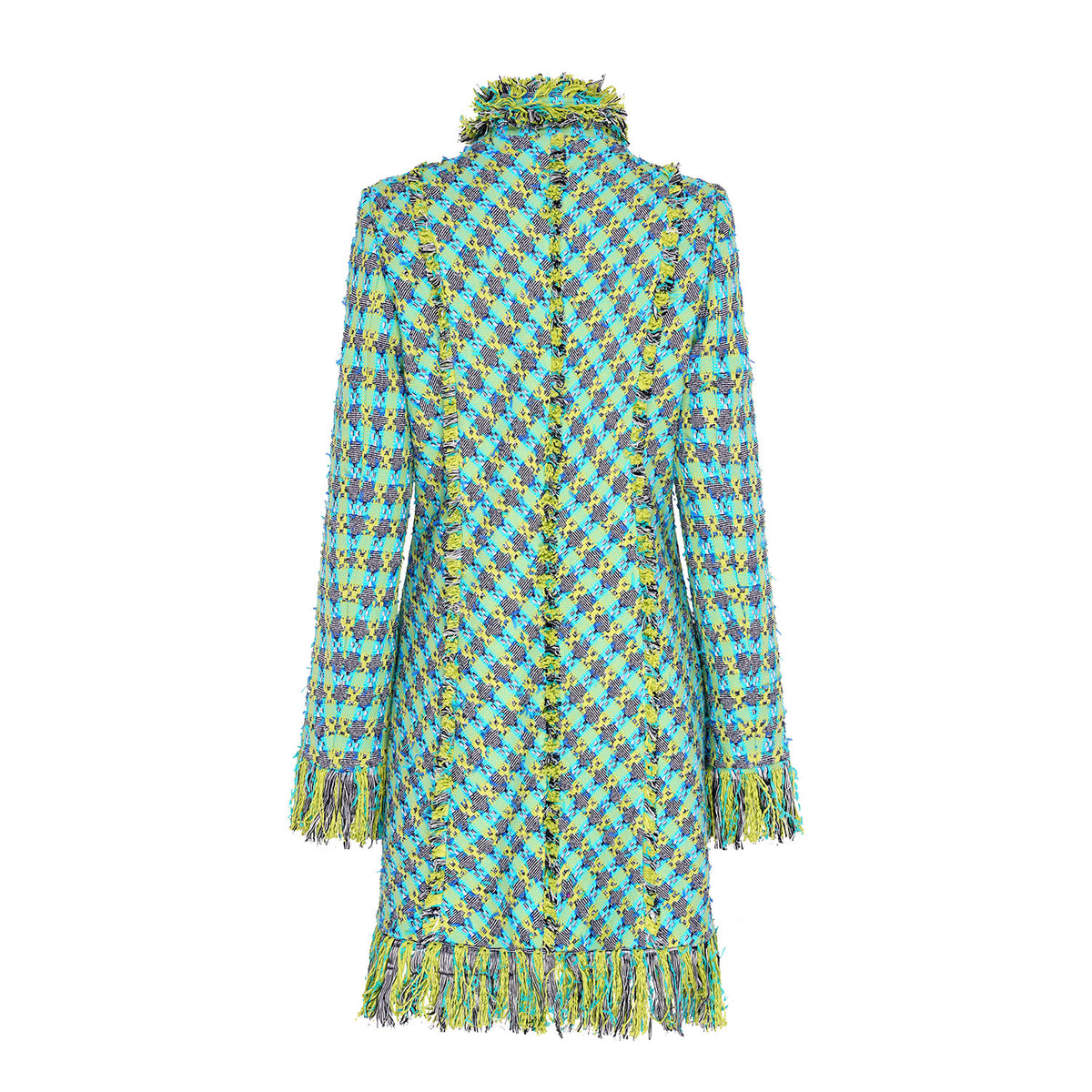Aqualime Fringed Lacy Coat