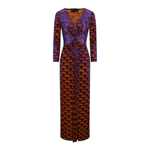 Art Deco Velvet Devore Lola Maxi Dress