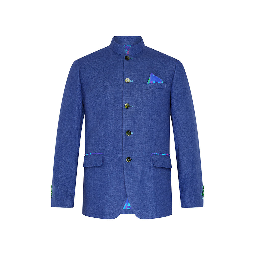 Azure Artie Mens Linen Jacket