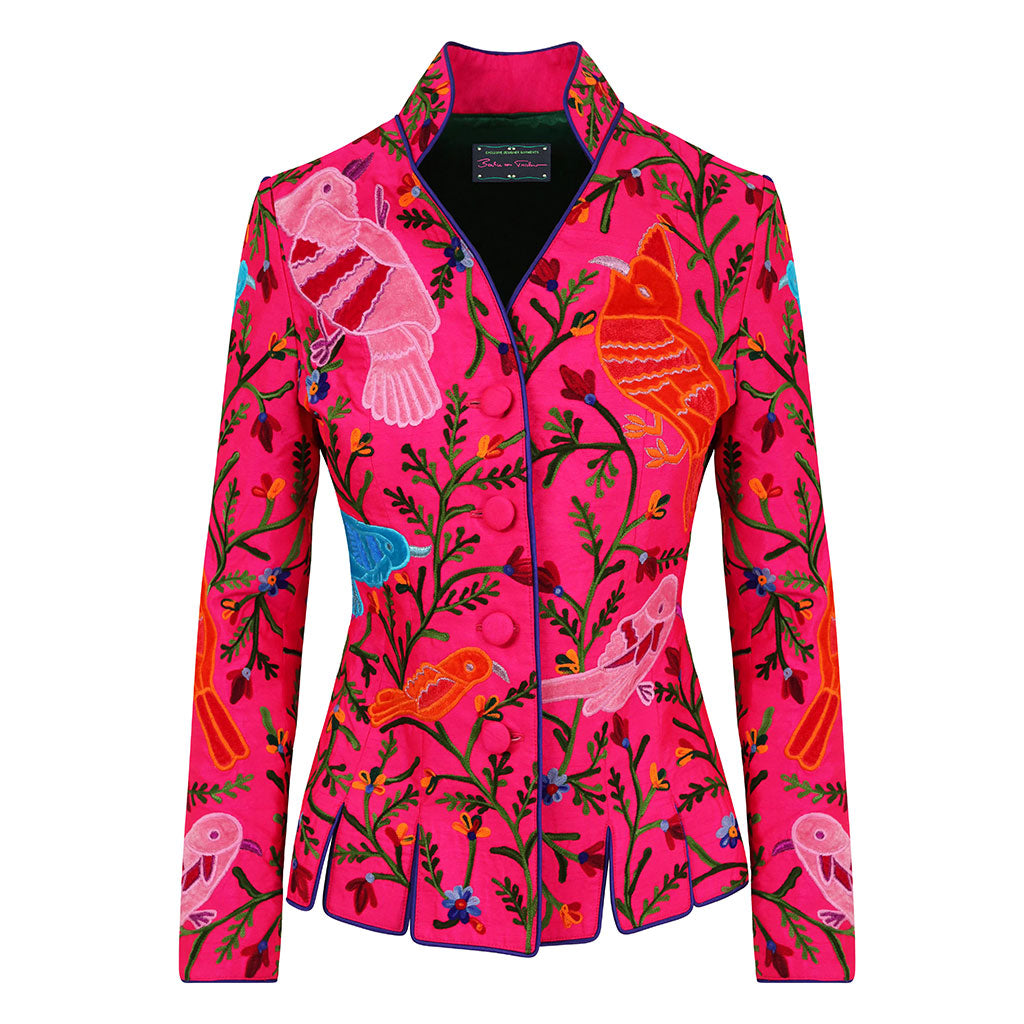 Birds of Paradise Embroidered Tudor Revere Jacket