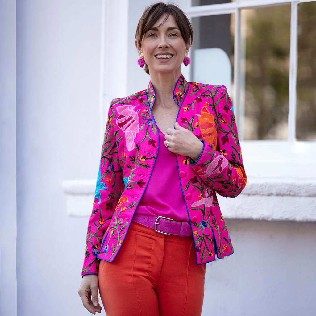 Birds of Paradise Embroidered Tudor Revere Jacket