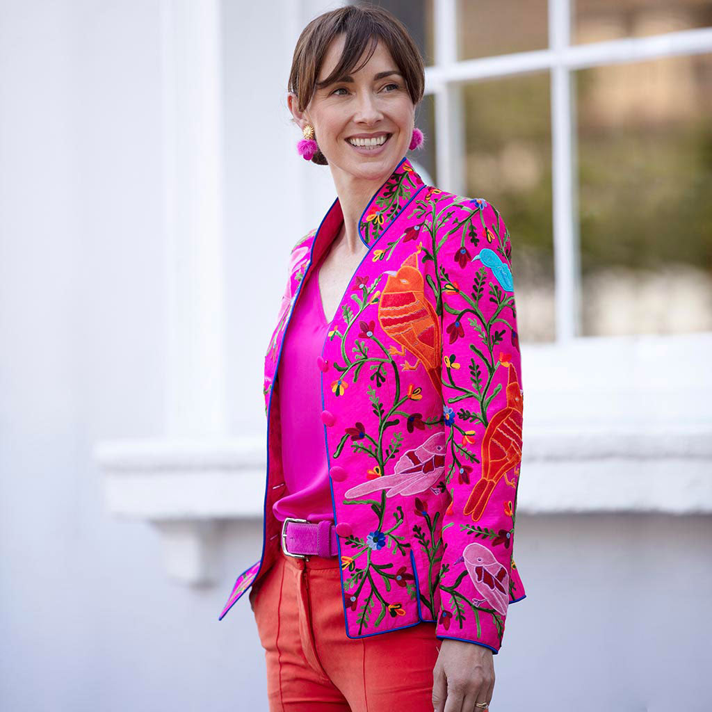 Birds of Paradise Embroidered Tudor Revere Jacket