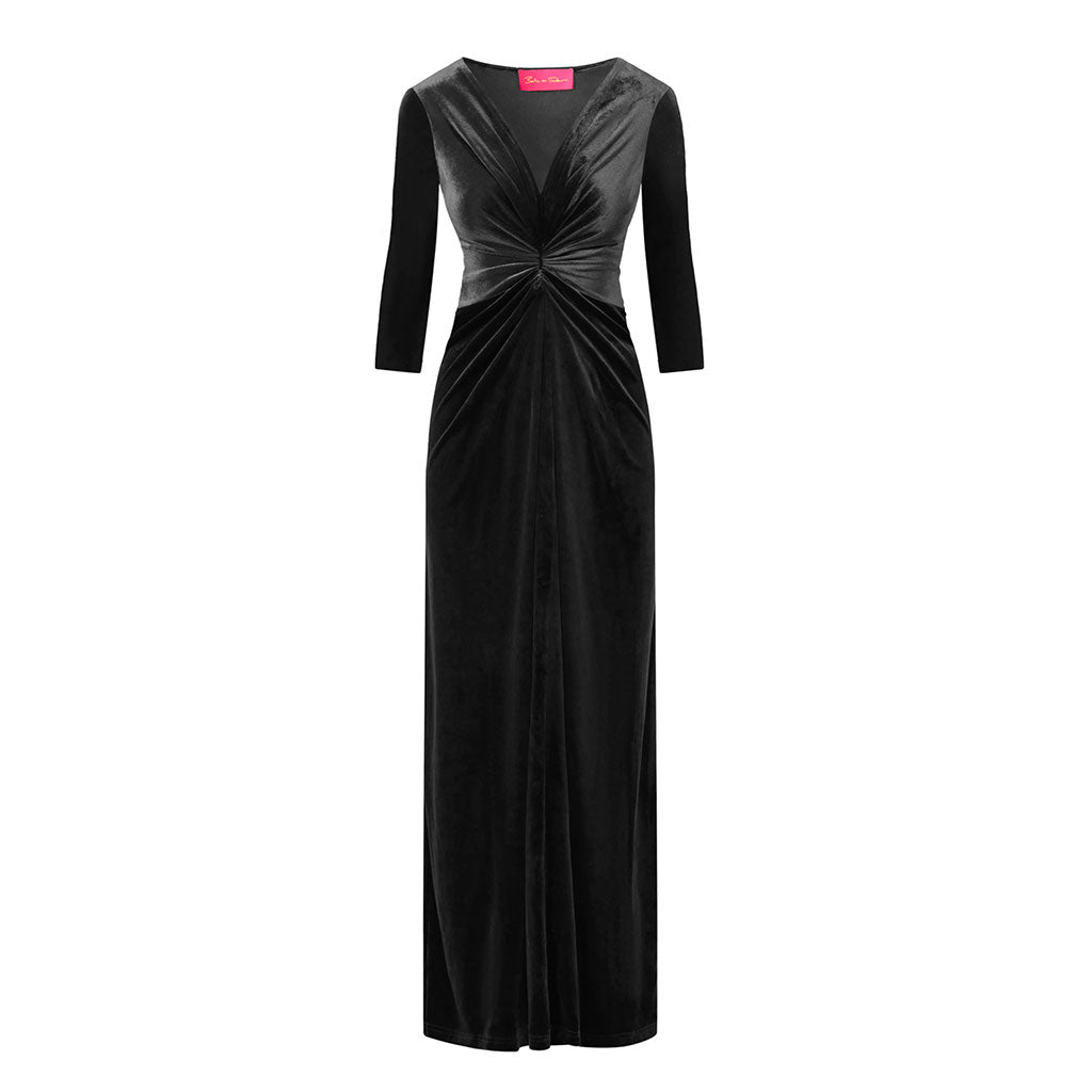 Black Velvet Lola Maxi Dress