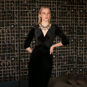 Black Velvet Lola Maxi Dress