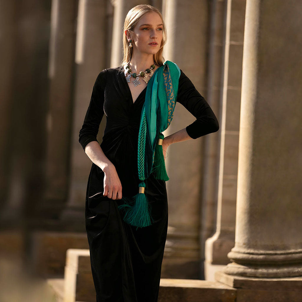 Black Velvet Lola Maxi Dress