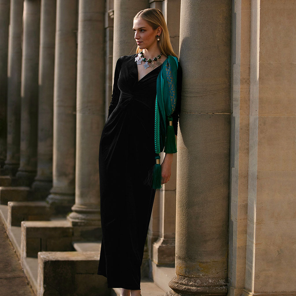 Black Velvet Lola Maxi Dress