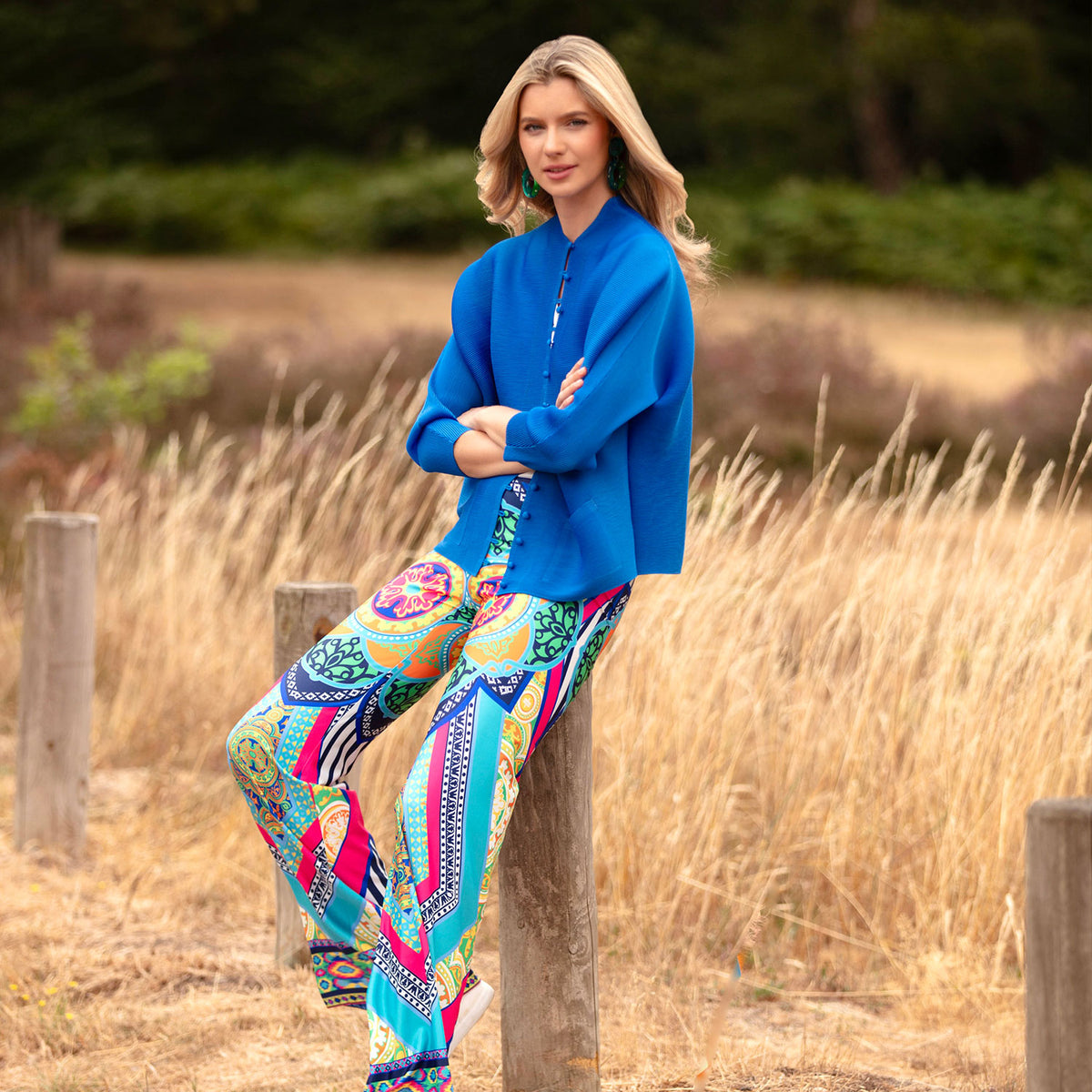 Blue Fearne Dolman Cardigan