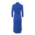 Blue Midi Frilled Wrap Dress