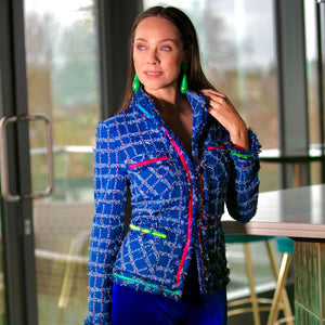 Blue Multi Sportif Tweed Jacket