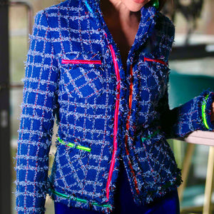 Blue Multi Sportif Tweed Jacket