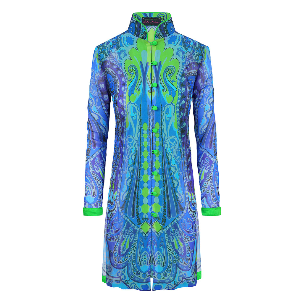 Blue Paisley Lightweight Selena Jacket