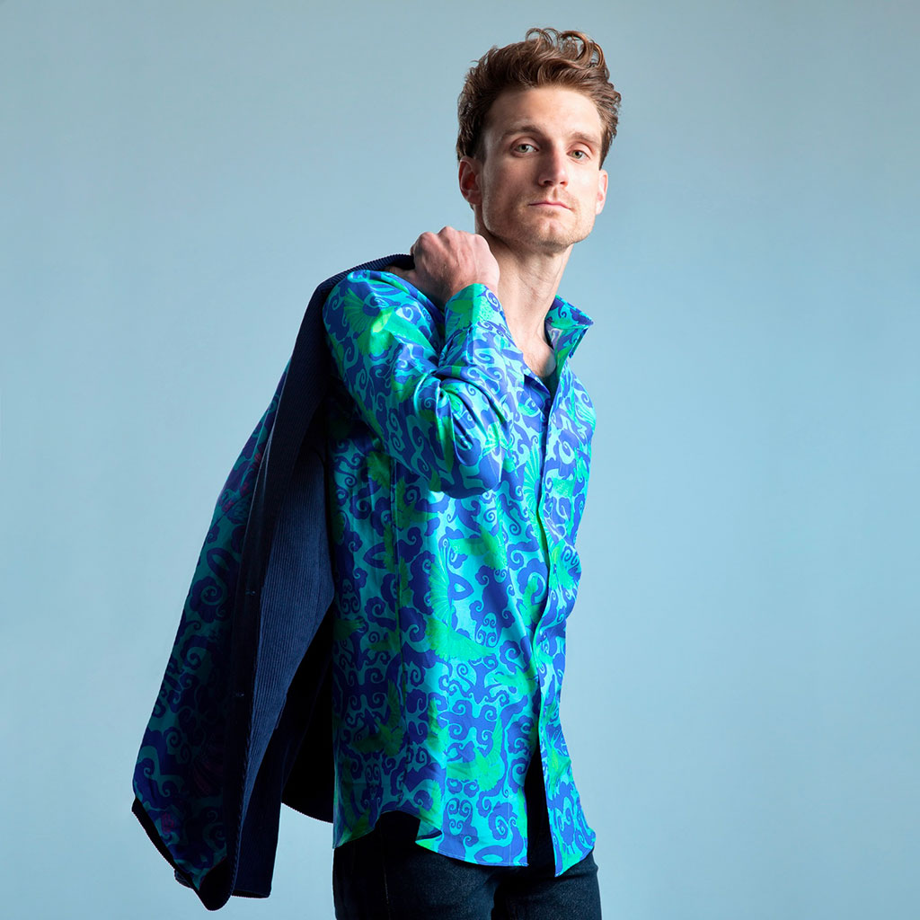 Blue Peace Dove Mens Michael Shirt