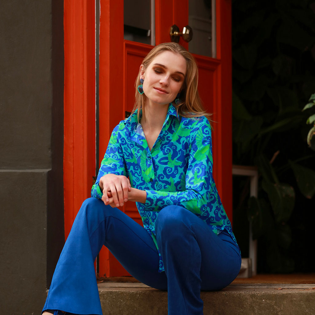 Blue Peace Dove Micheal Shirt