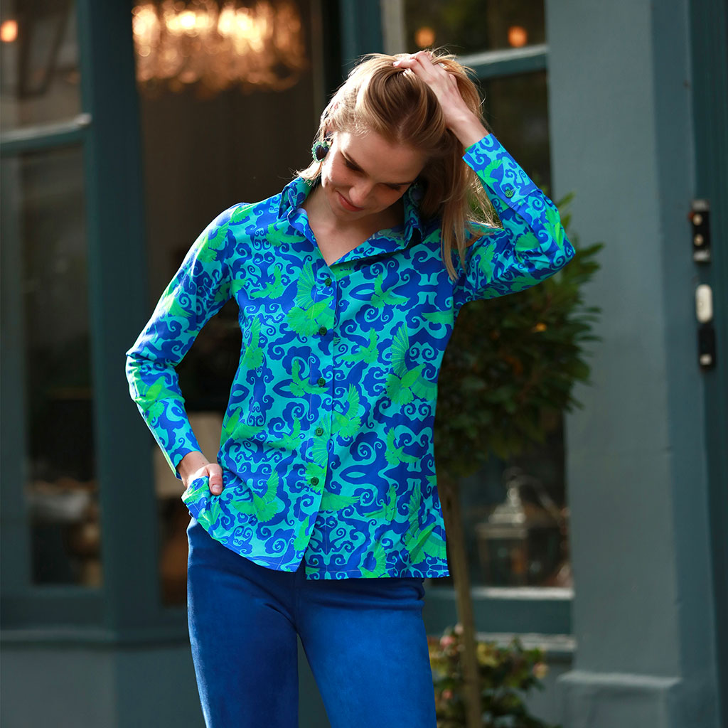 Blue Peace Dove Micheal Shirt