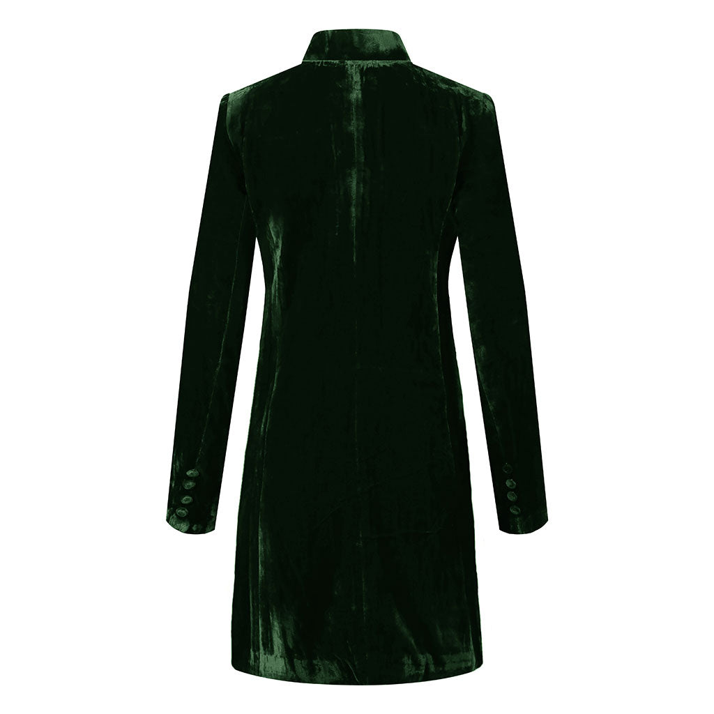 Bottle Green Velvet Grace Jacket