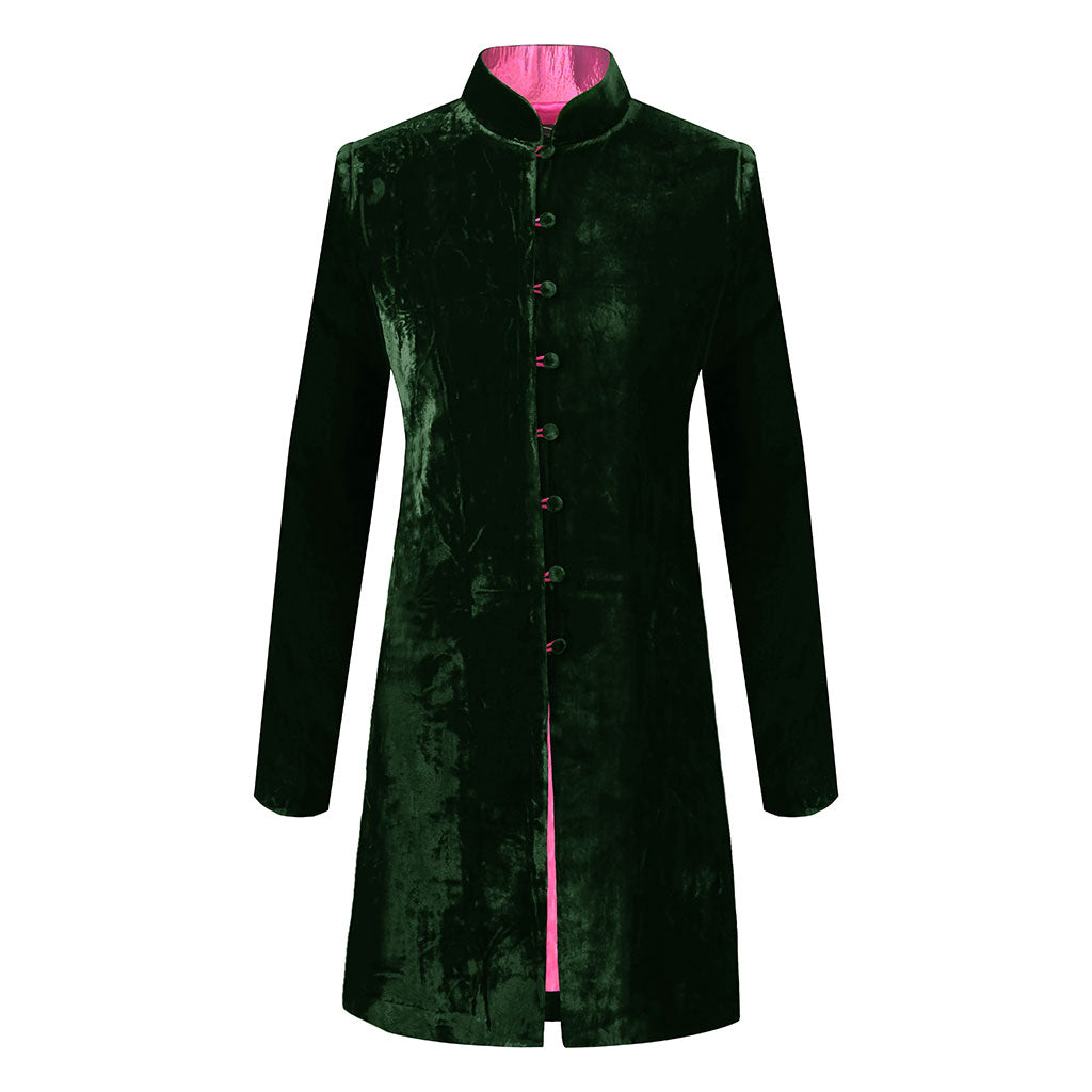 Bottle Green Velvet Grace Jacket