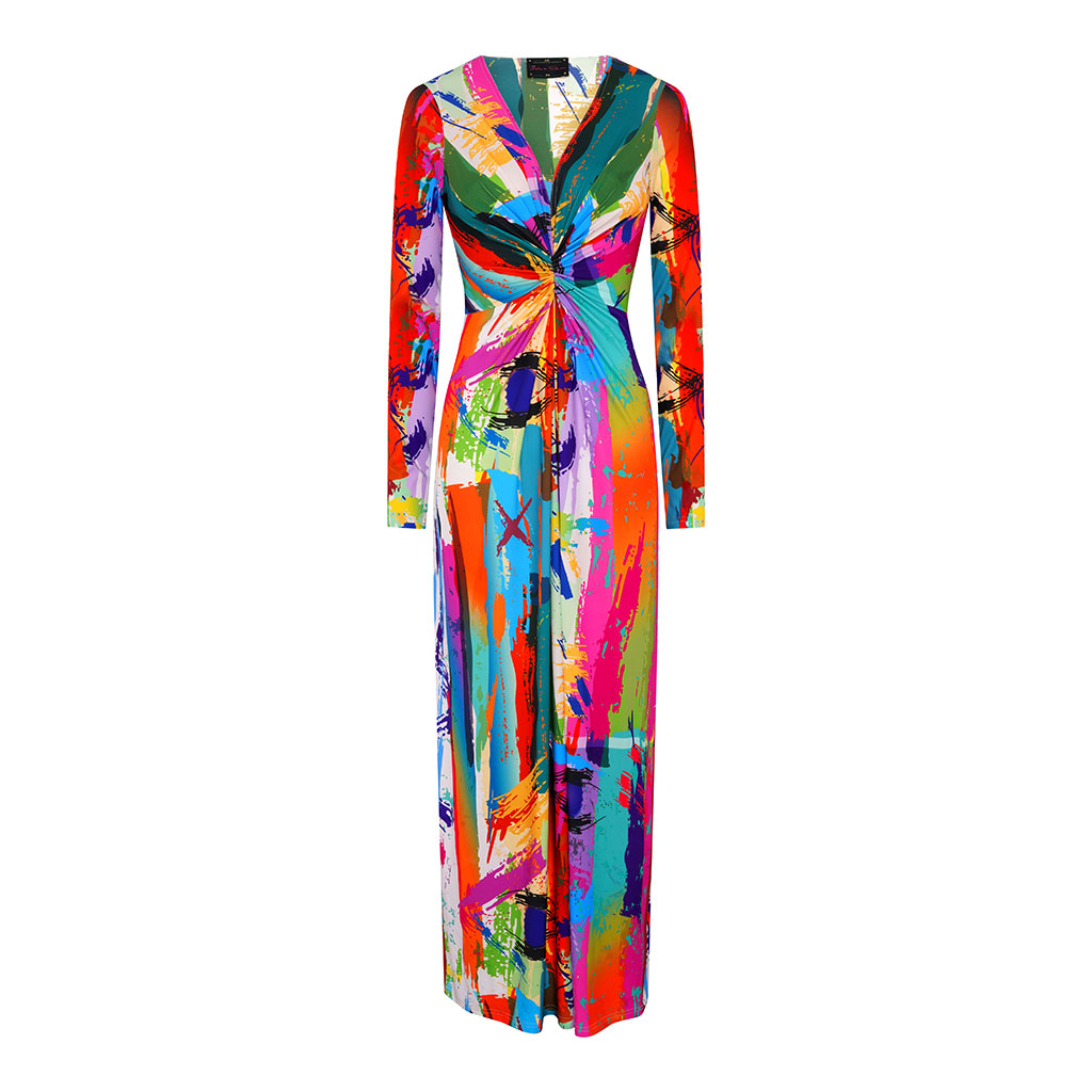 Brush Stroke Lola Maxi Dress