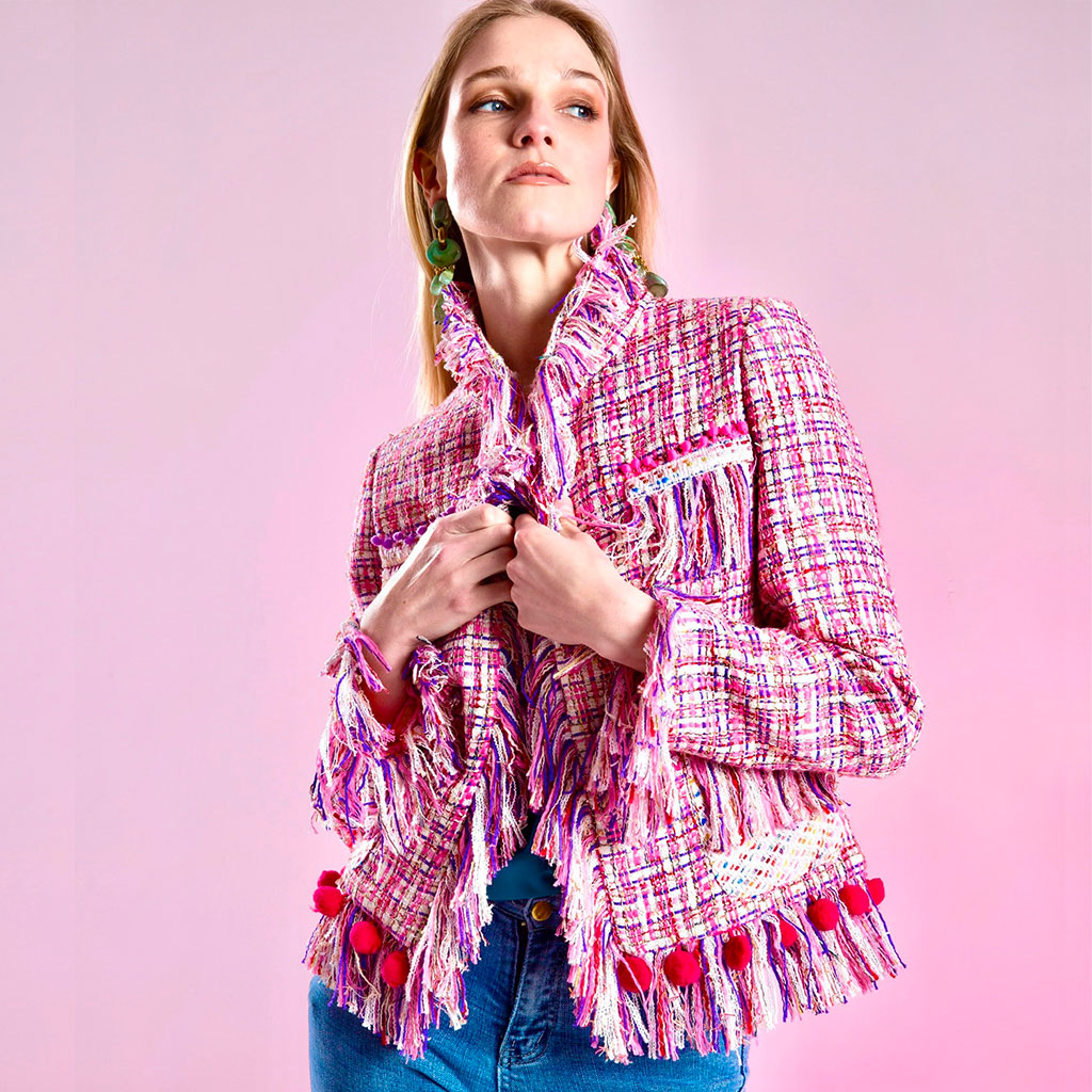 Bubblegum Foxy Woven Jacket