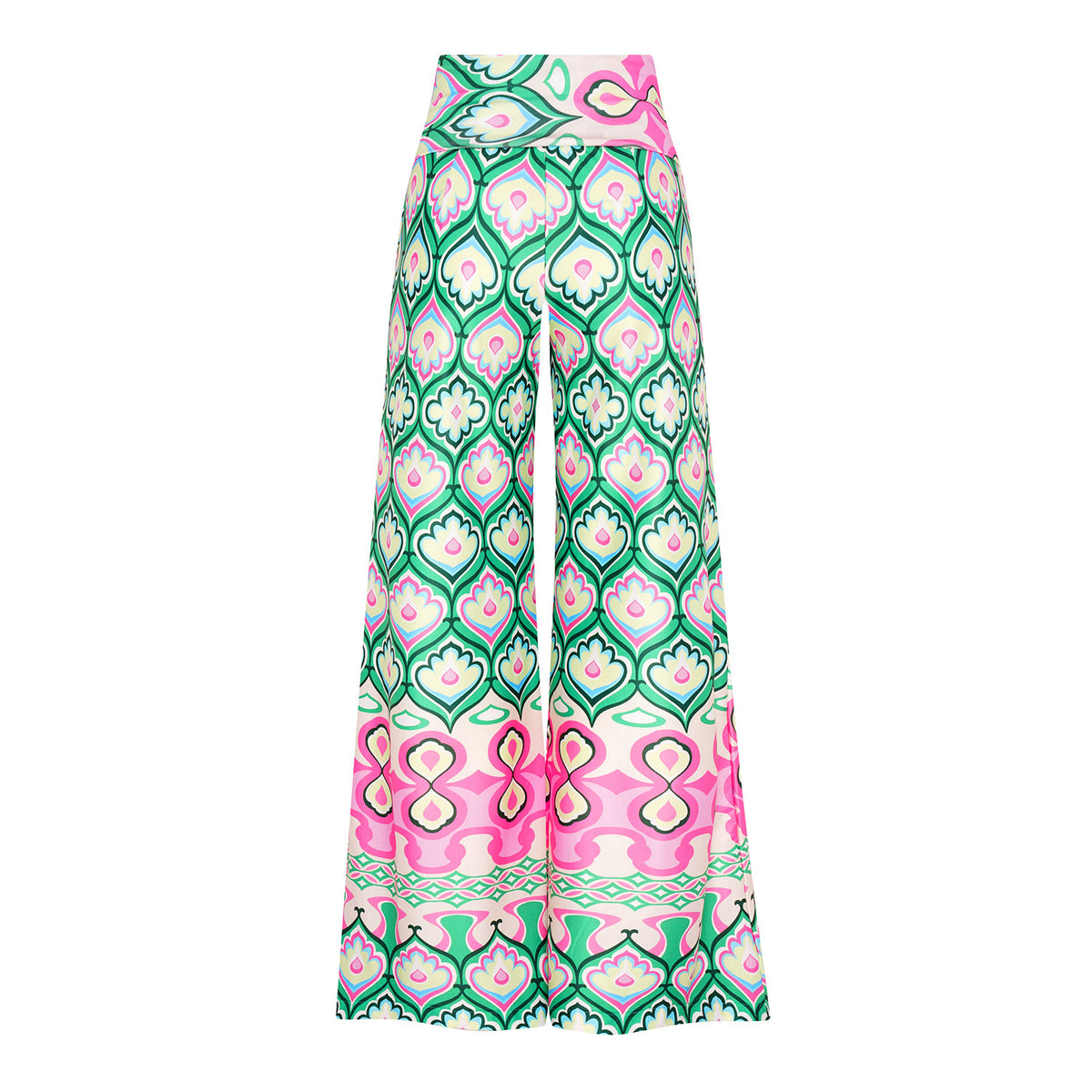 Candy Bloom Stretch Bell Bottom Trousers