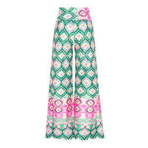 Candy Bloom Stretch Bell Bottom Trousers