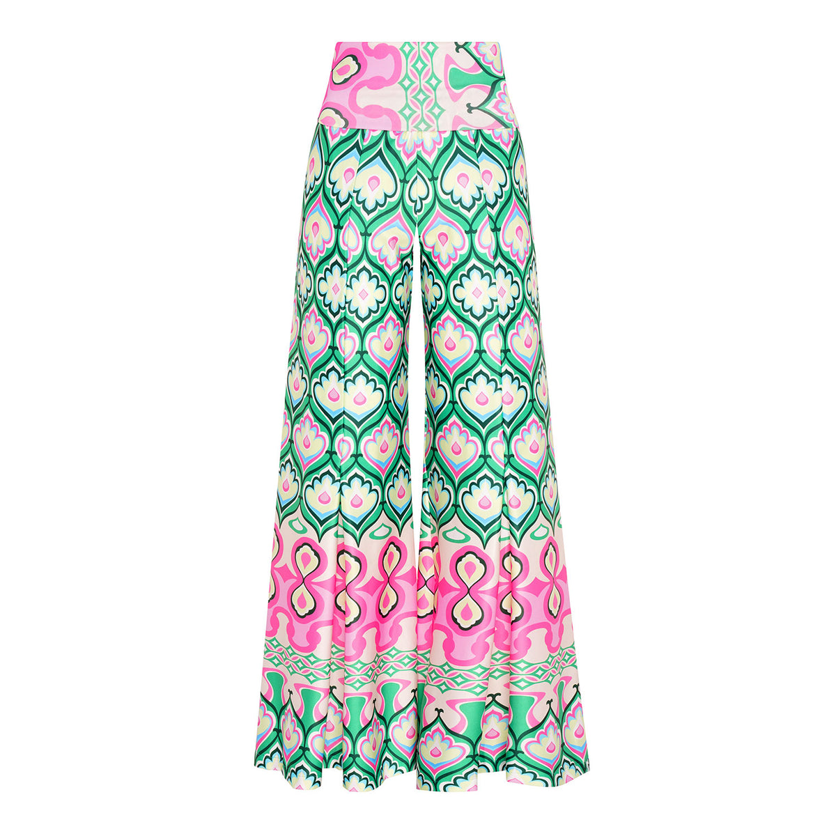 Candy Bloom Stretch Bell Bottom Trousers