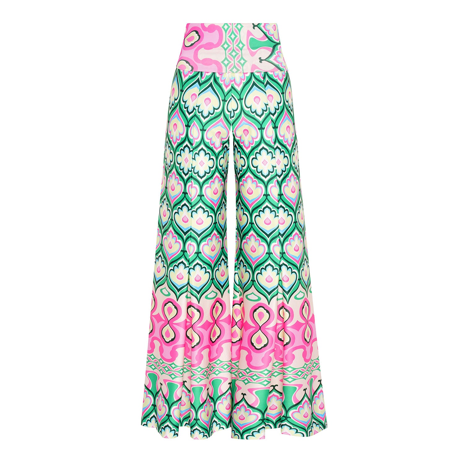 Candy Bloom Stretch Bell Bottom Trousers