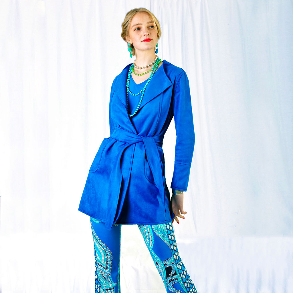 Cornflower Marcie Faux Suede Jacket