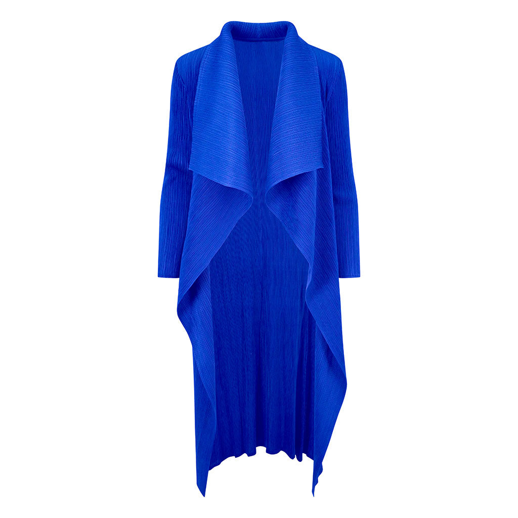 Electric Blue Waterfall Crinkle Coat