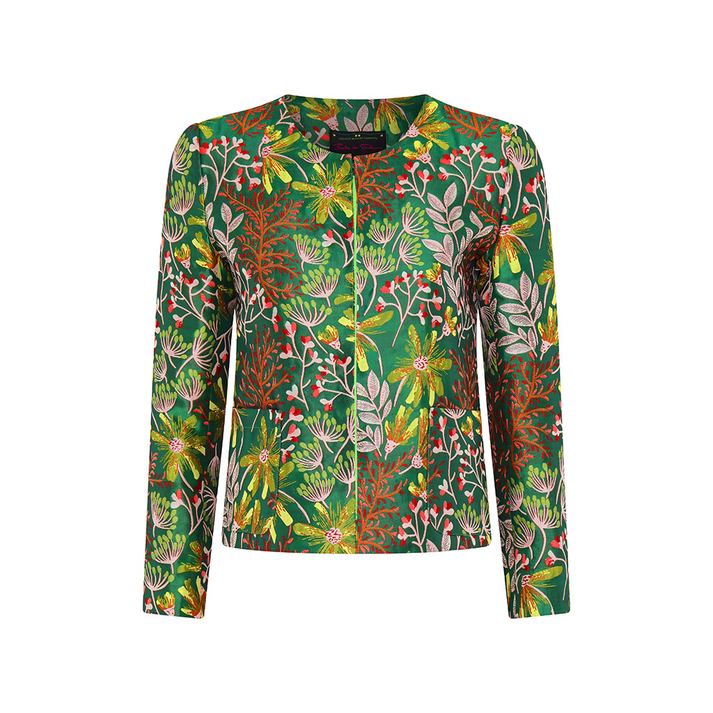 Green Claudine Short Jacket