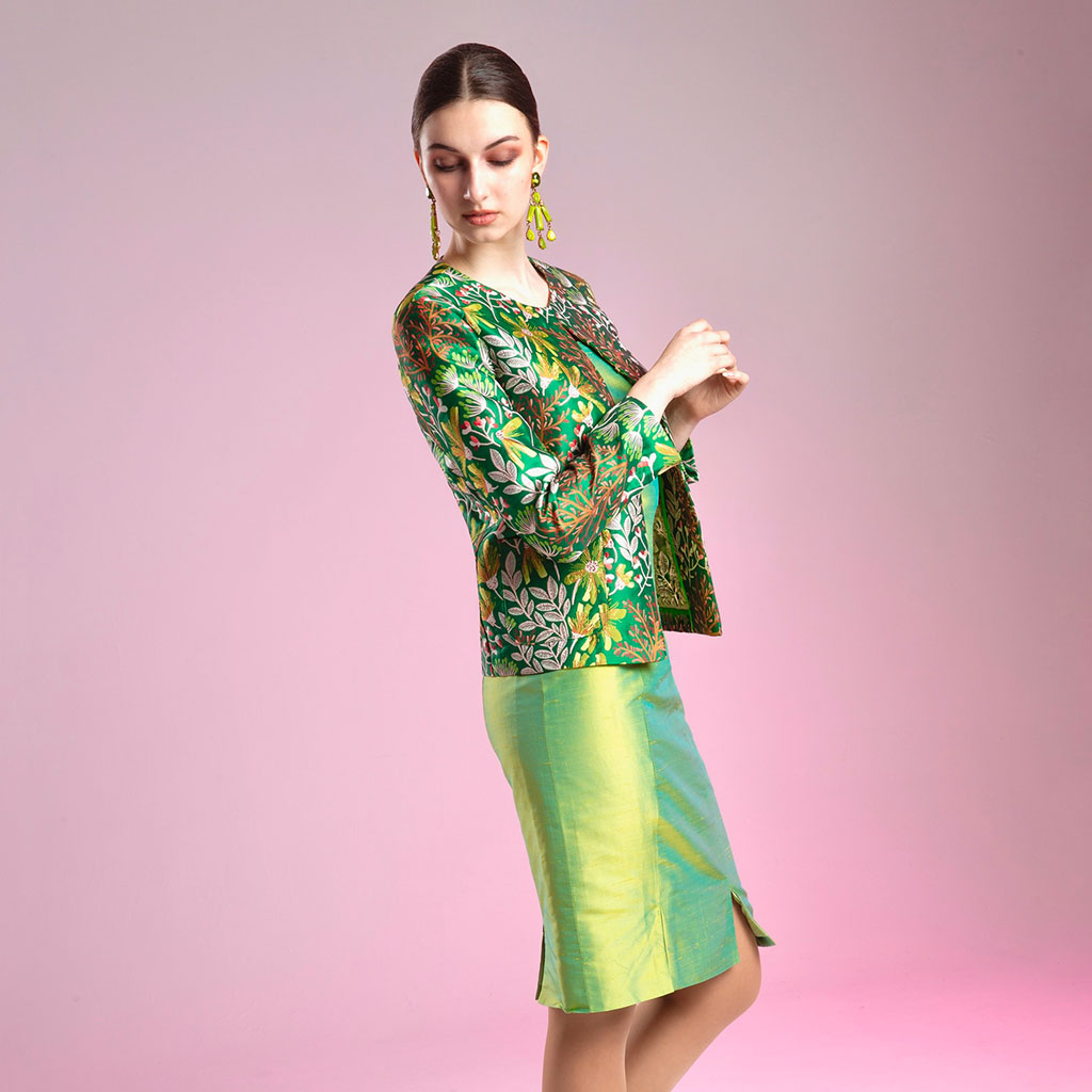 Green Claudine Short Jacket