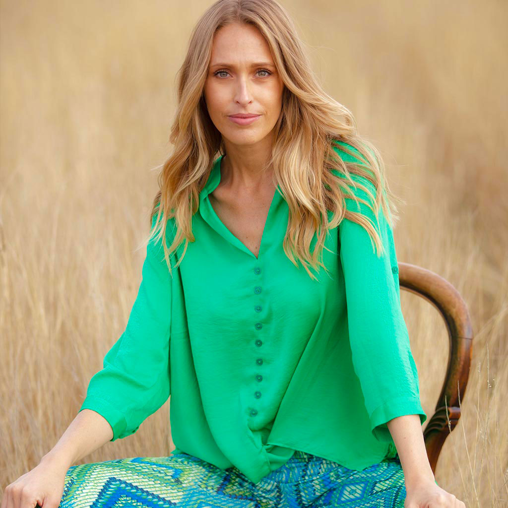 Green Fritzi Oversized Shirt