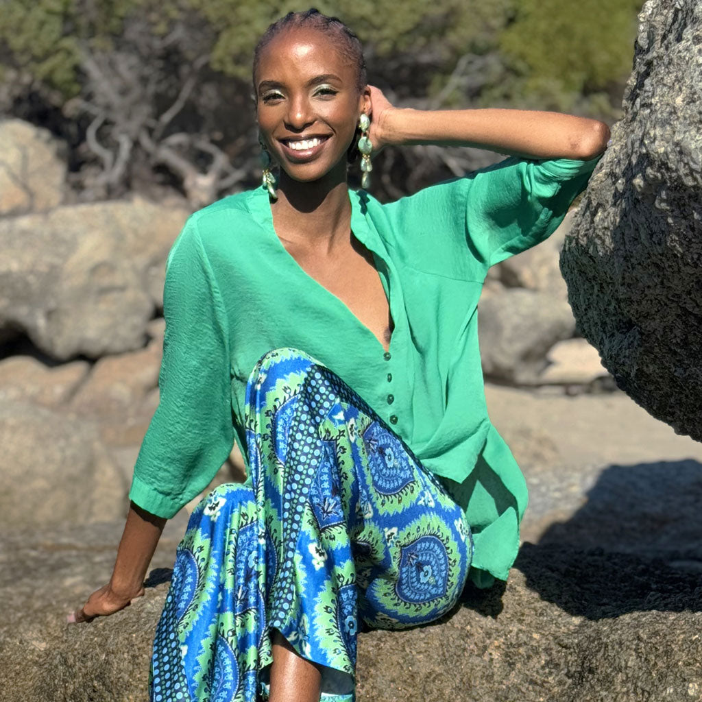 Green Fritzi Oversized Shirt