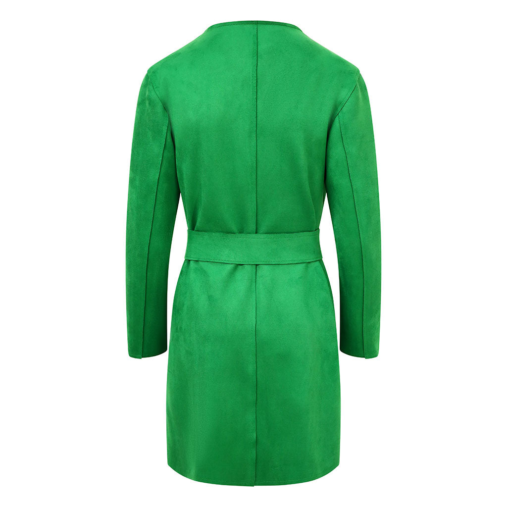 Green Faux Suede Marcie Coat
