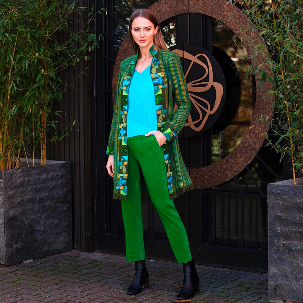 Green Tapered Trousers