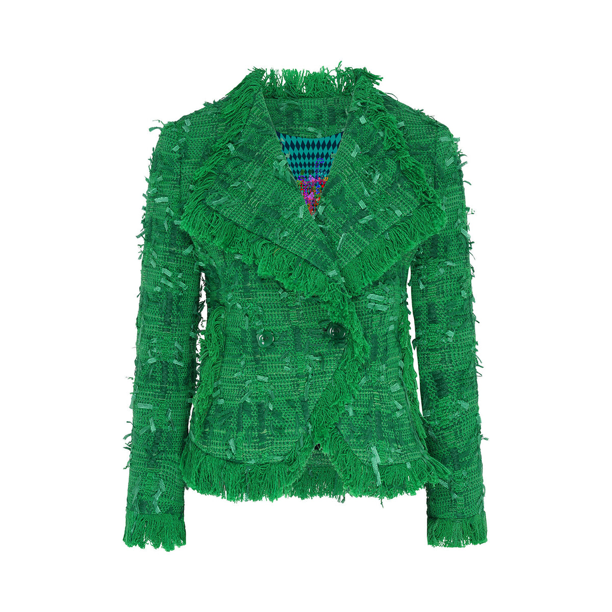 Green Tweed Lilly Double-breasted Jacket