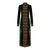 Green Velvet Rosette Long Coat