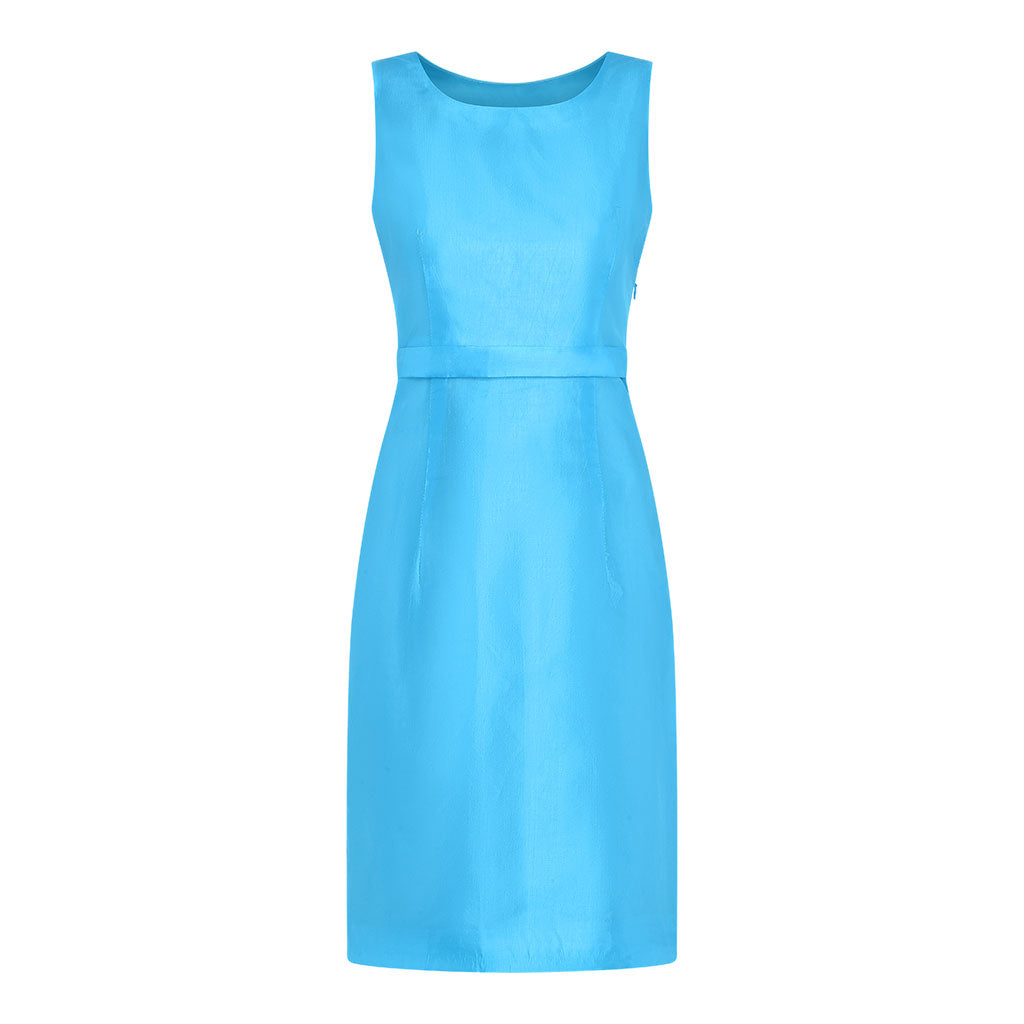 Ice Blue Taffeta Nikki Empire Dress