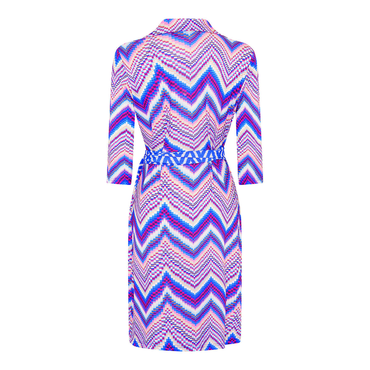 Indigo Pulse Wrap Dress