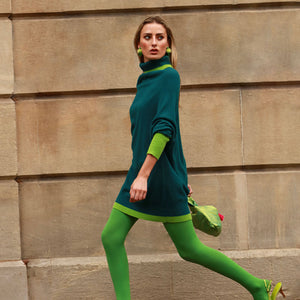 Jade Cashmere Roll Neck Jumper