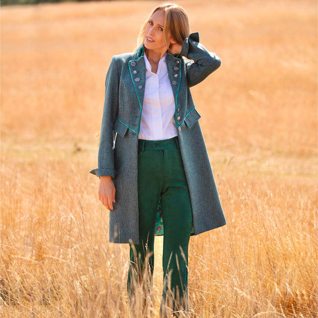 Jade Faux Suede Flare Trousers
