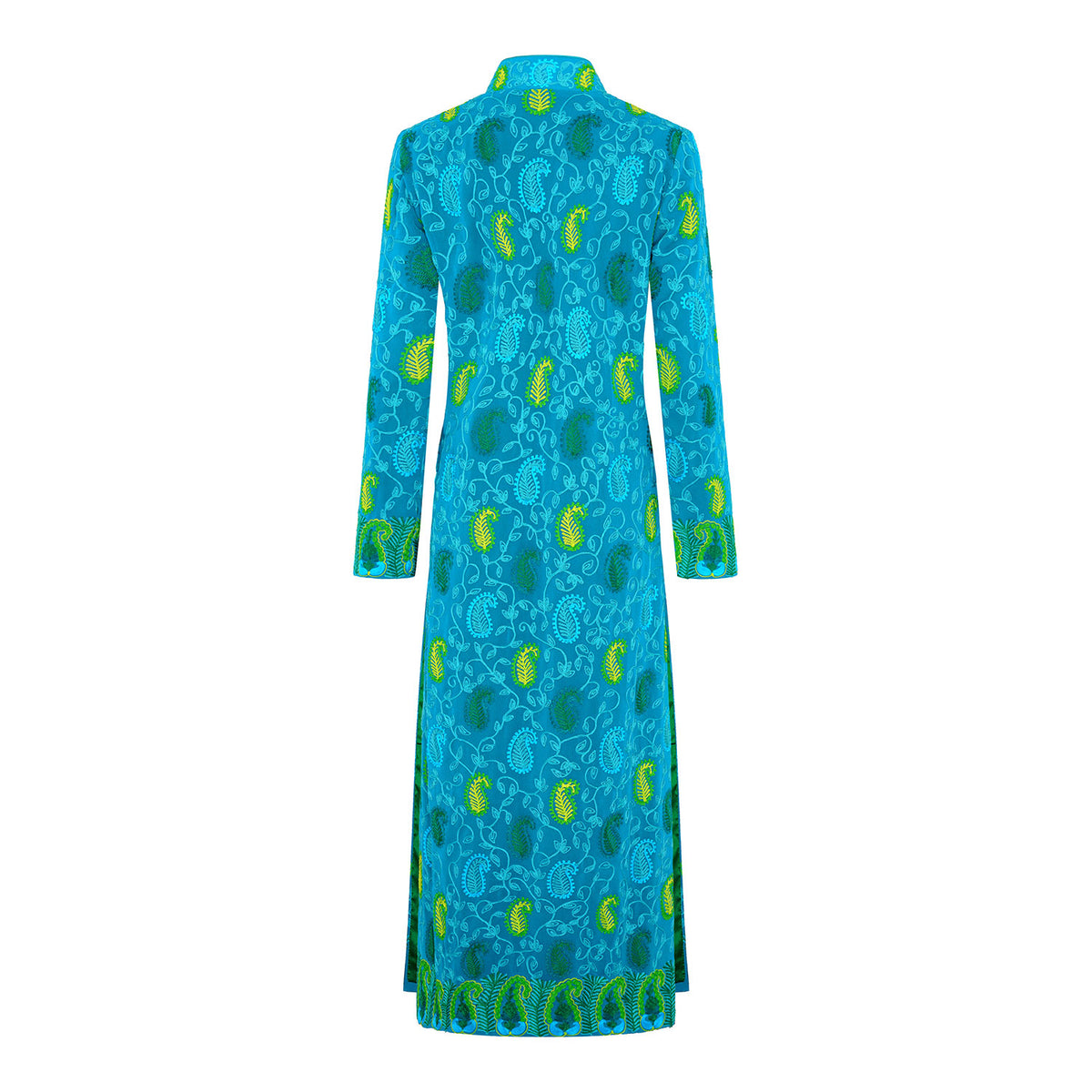Jade Fern Royale Embroidered Long Coat