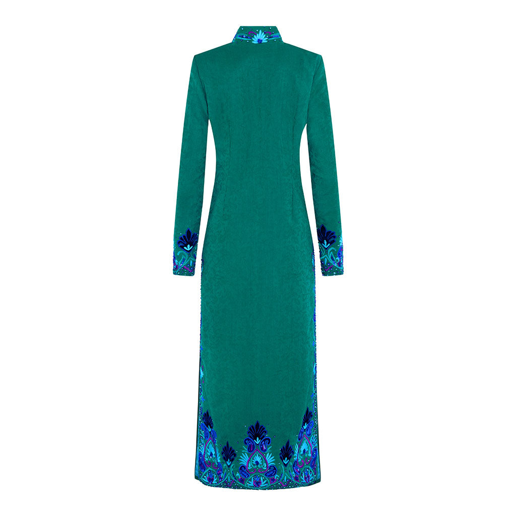 Jade Moti Nehru Long Coat