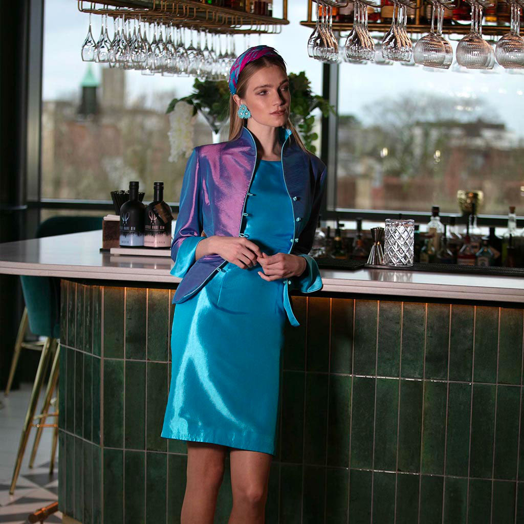 Lilac/Ice Blue Reversible Short Holden Jacket