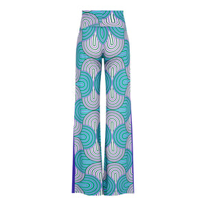 Lilac Labyrinth Stretch Flare Trousers